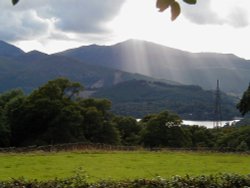 From Castlerigg Farm Campsite, looking towards Cat Bells. Lake District