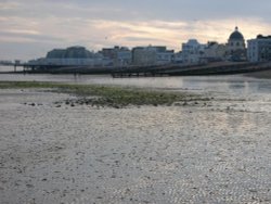 Low tide at Worthing, West Sussex