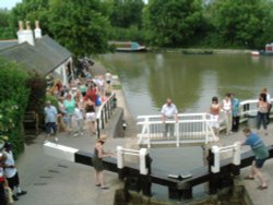 Foxton Locks, looking down into the basin, Near Market Harborough