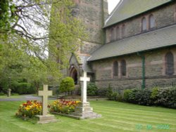 Just inside the parish church gate. Rainford