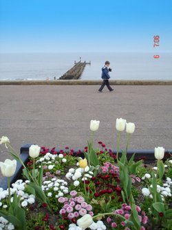 Boy on a walk. Lowestoft, Suffolk