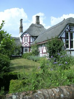 View of the county school of the lovely village of Somerleyton, close to Lowestoft, Suffolk.