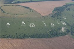 Fovant Badges, Wiltshire.  - Taken from the air in July 2006