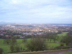Looking across Rubery and Rednal from the Beacon Hill, Lickey Hills Country Park.