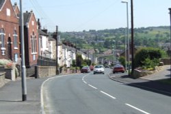 Norton street view, Norton in the Moors, Staffordshire.