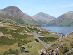 Wastwater and the fine mountain scene around Wasdale head.