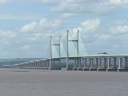 The New Severn Bridge from Severn Beach, Gloucestershire