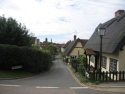 Castle lane, Castle Hedingham village, Essex