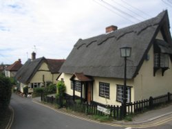 Castle lane, Castle Hedingham village, Essex