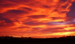 Early morning sky over Washington, Tyne & Wear.