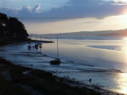Sunset over the Kent estuary, Arnside, Cumbria, September 2006.