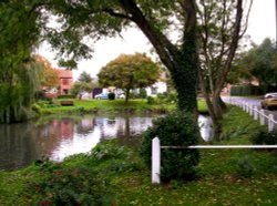 The village pond, Somerleyton, Suffolk.
