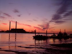 Sunrise on the Thames at Gravesend
