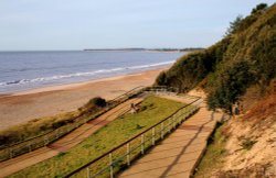 Zig Zag path leading down to Highcliffe beach, Highcliffe, Dorset