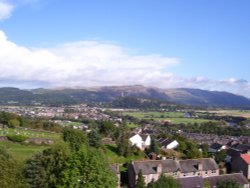 view from Stirling Castle to Abbey Craig & Wallace Monument, Stirling, Scotland