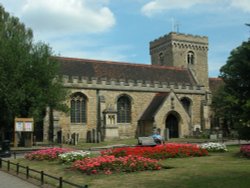 This is a photo I took in Bedford in June 2003 at St Peter's Church