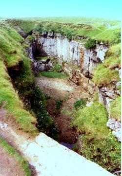 Hull Pot near Horton in Ribblesdale, North Yorkshire
