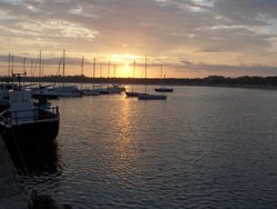 Sunset over Beadnell Harbour, Northumberland