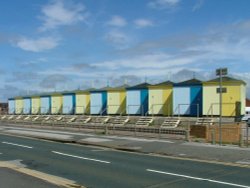 Old bathing huts at Cleveleys, Lancashire