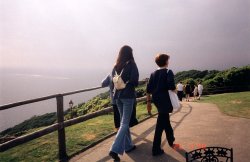 Blackgang Chine in the early evening