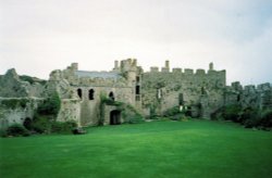 Image of the inner ward at Manorbier Castle, Wales