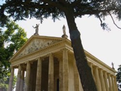 One of the monument buildings, Stowe Park, near Buckingham