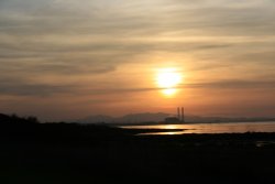 Sunset over PowerStation, North Berwick, East Lothian, Scotland