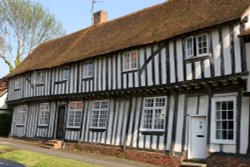 Timber framed houses in Bildeston, Suffolk