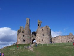 Approaching Dunstanburgh Castle from Craster