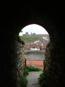 Through the keyhole.