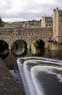 The bridge and weir.