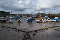 Newquay Harbour tide out