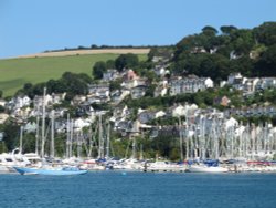 Sail boats and harbour hillside homes