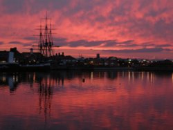 Red Sky on Hartlepool Marina