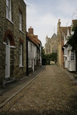 Narrow cobbled street