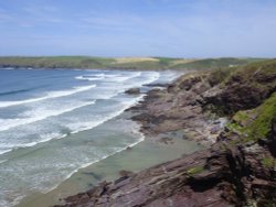Polzeath seashore coastline