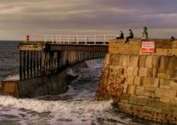 Sitting on the dock, Whitby