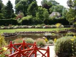 Cafe garden at Cockington.
