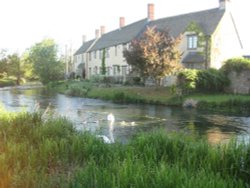 Houses along the River Coln - Fairford