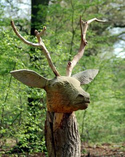Harlow town a Wooden Stag