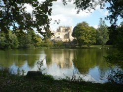 Sherborne Castle across lake
