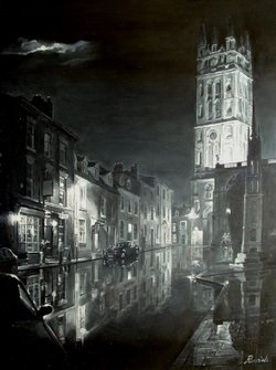 Contemplative mood in Church Street, Warwick