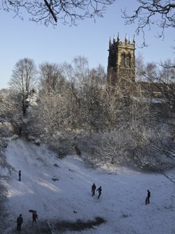 Lymm Dam in the snow