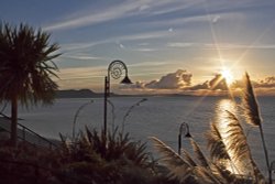Autumn dawn over Lyme Bay, Lyme Regis, Dorset