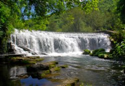 Monsal head waterfall near Little Longstone