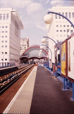 Docklands light railway London