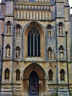 The West Front of the Tower at St Wulfram's Church Grantham