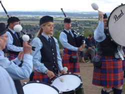 Pipe band at the Castle Esplanade