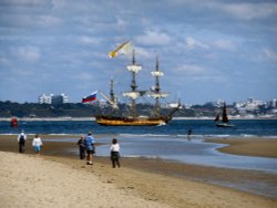 Studland Beach looking towards Bournemouth