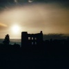 An unusual daytime picture of a part of Kenilworth Castle taken in 2002